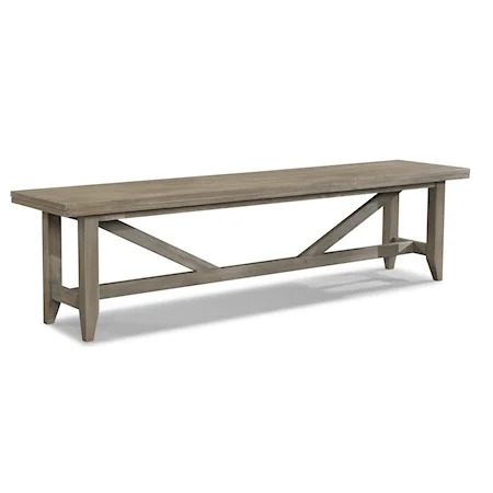 Long Weathered Dining Bench